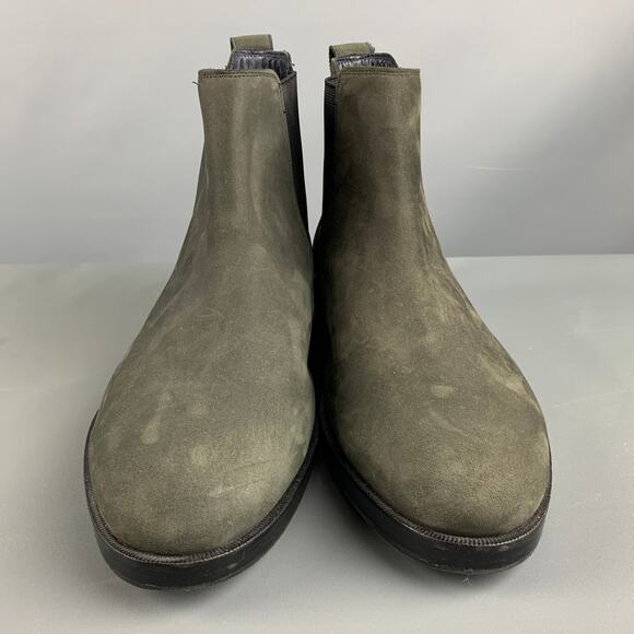 COLE HAAN Size 9.5 Grey Charcoal Solid Suede Ankle Boots - Picture 4 of 9